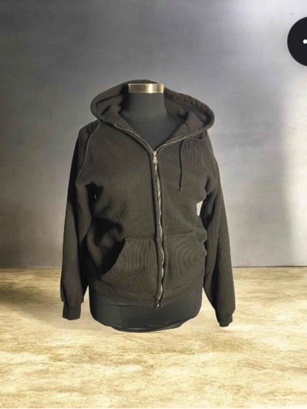 Walnut Creek Black Zip-Up Hoodie Cotton Blend Kagoo pocket Unisex SZ 2XL pre-lov